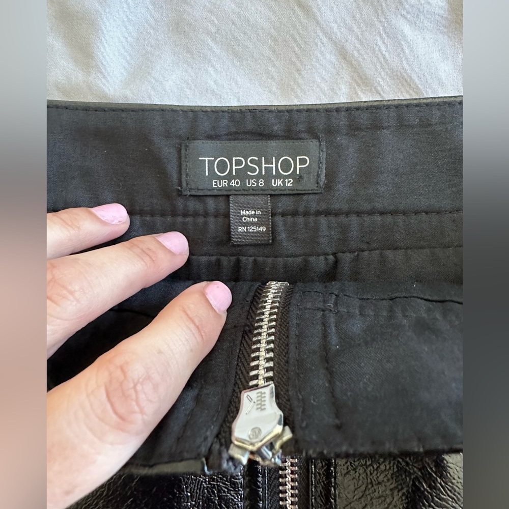 Top Shop Sexy Vegan Leather Skirt - Picture 6 of 7